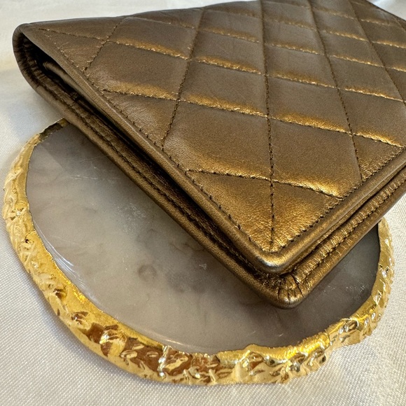 Chanel Cambon Bronze Gold CC Logo Long Wallet - Picture 4 of 12